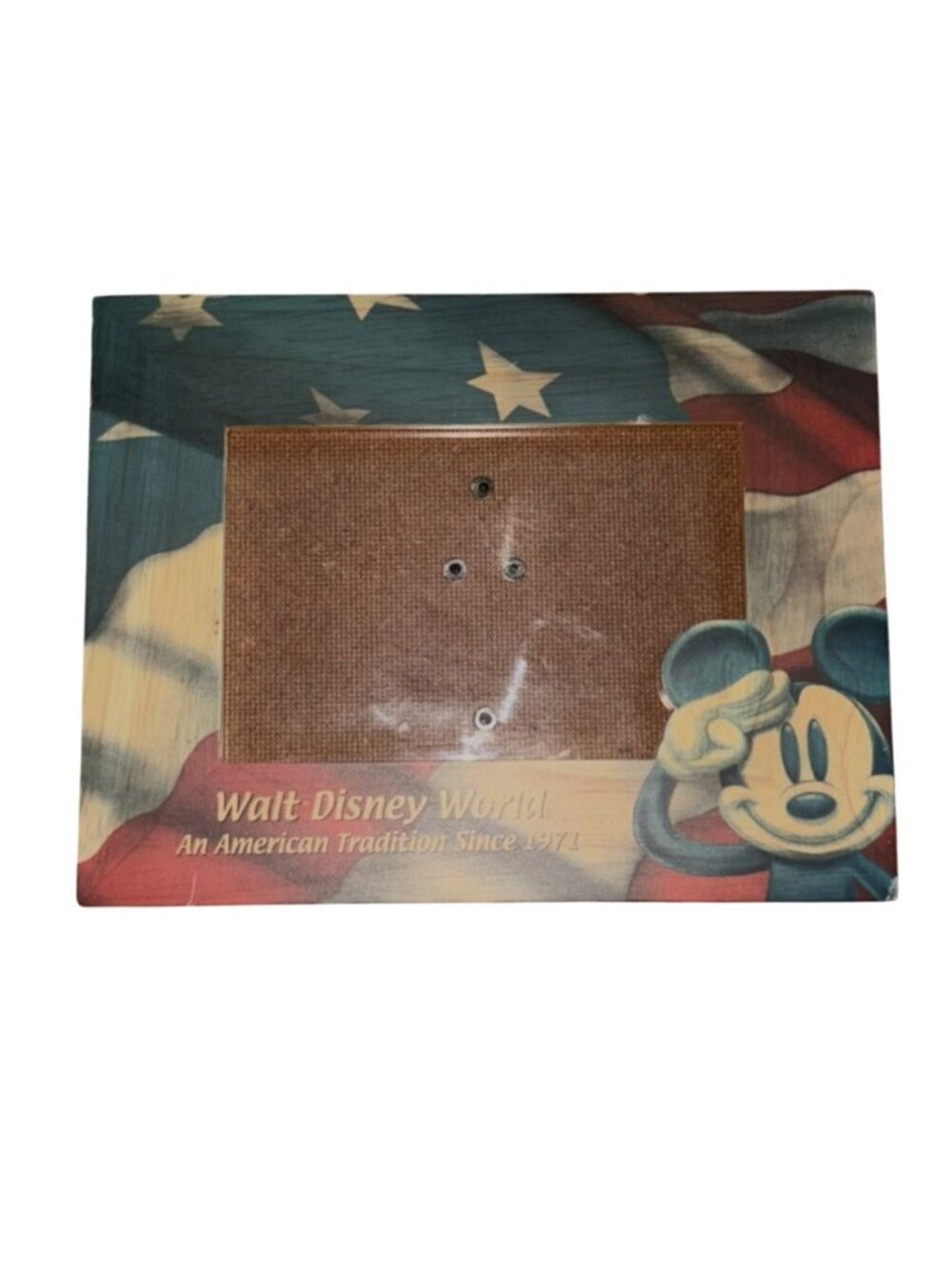 Walt Disney World*An American Tradition Mickey Mouse*USA Flag Picture Frame*4x6-